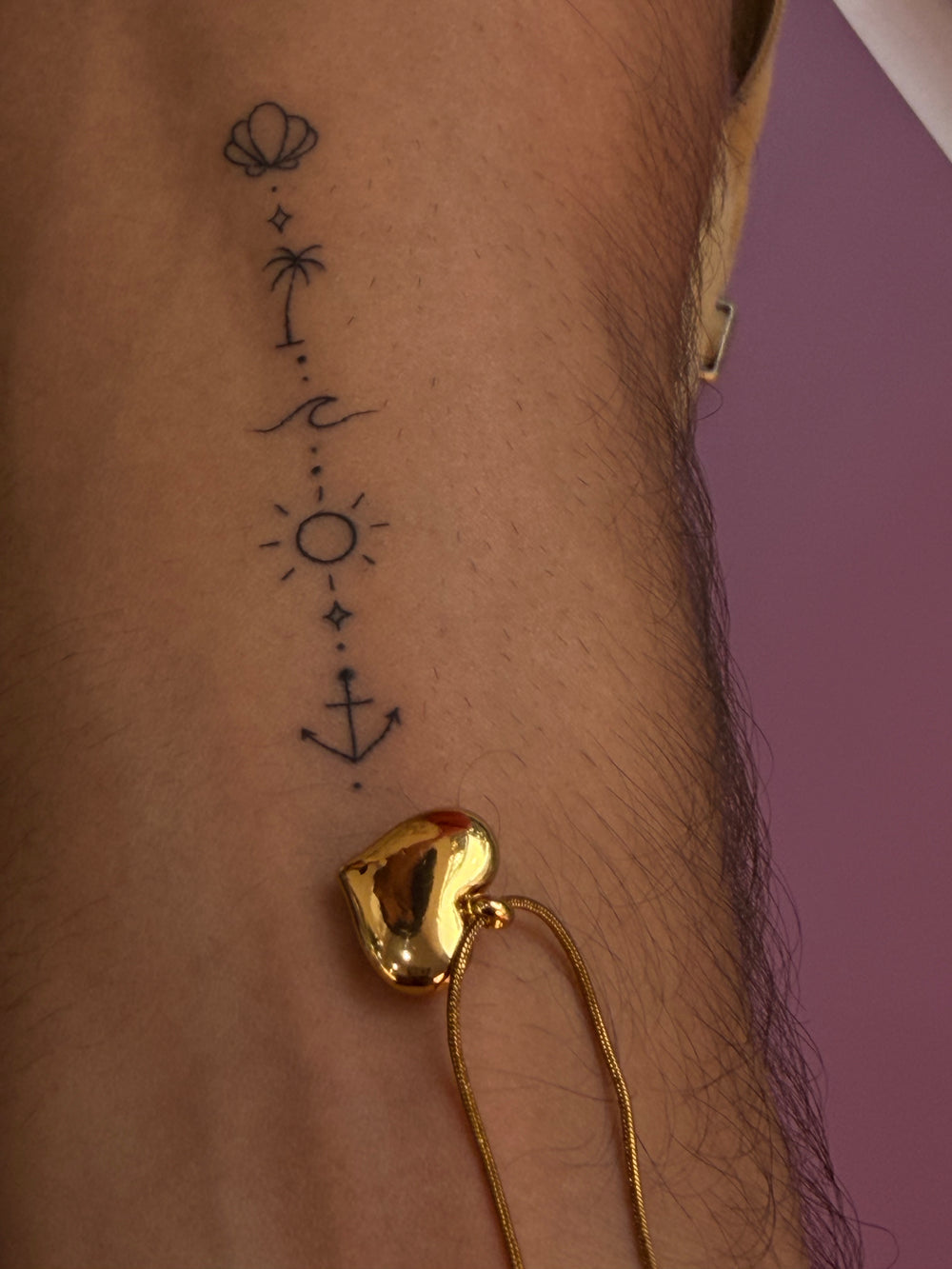 Gold Puffy Heart