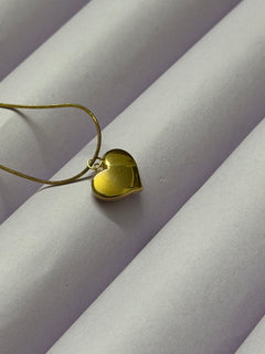 Gold Puffy Heart