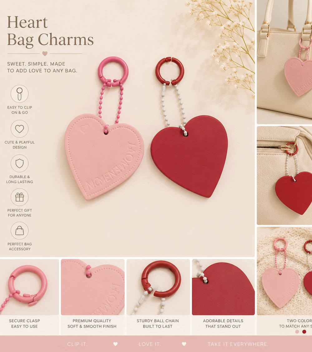 Heart Bag Charm