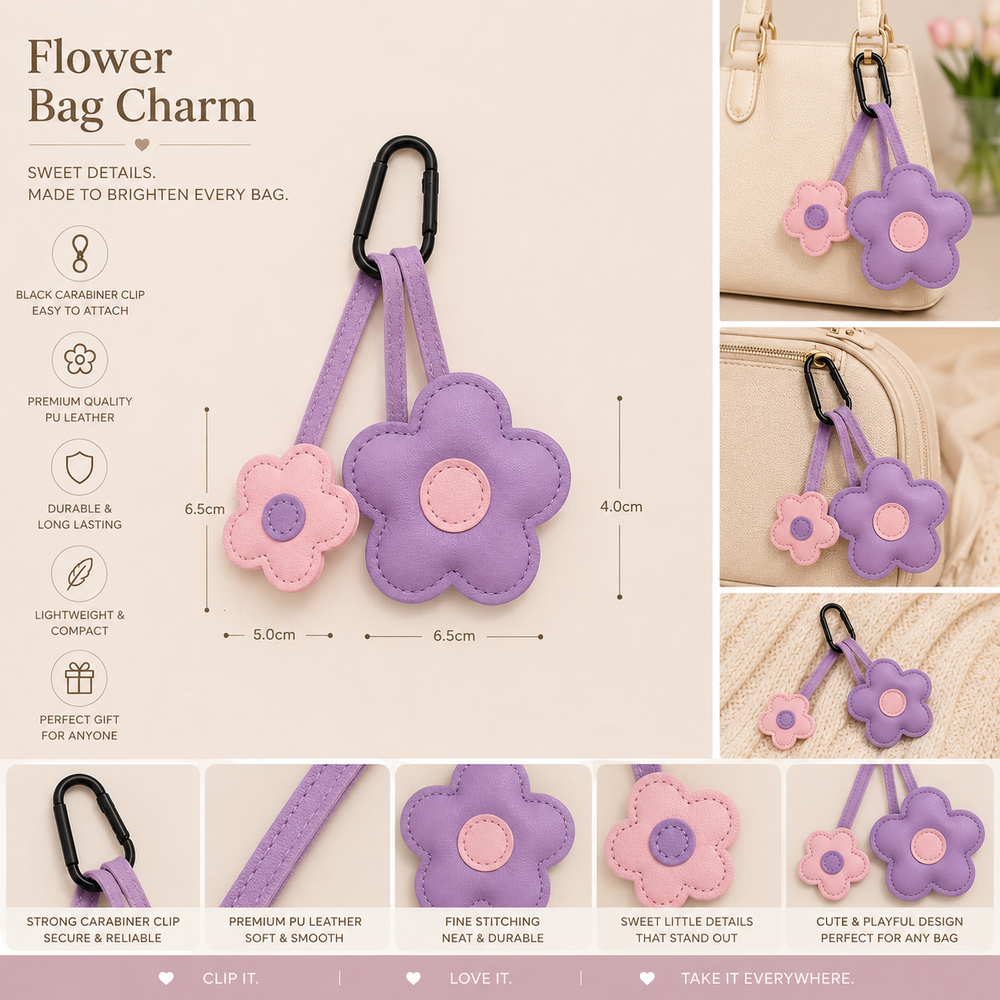 Flower Bag Charm